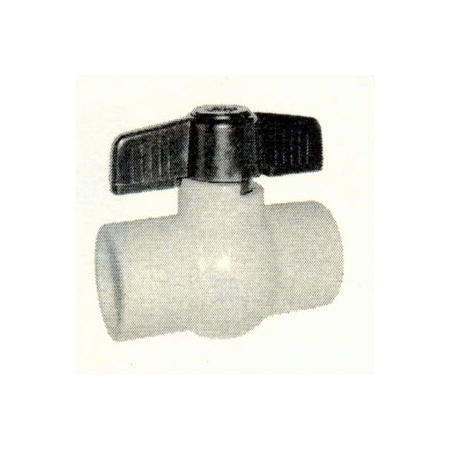 Ball Valve,1 In. Sxs Pvc 40 Wht